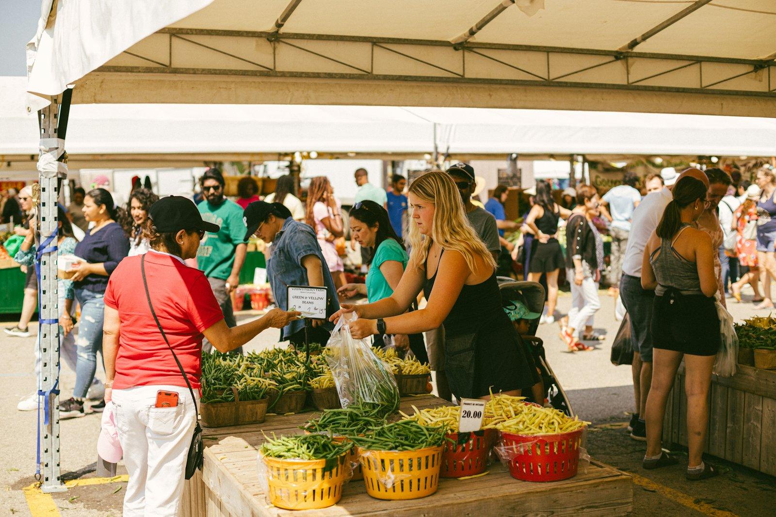 Busy outdoor market